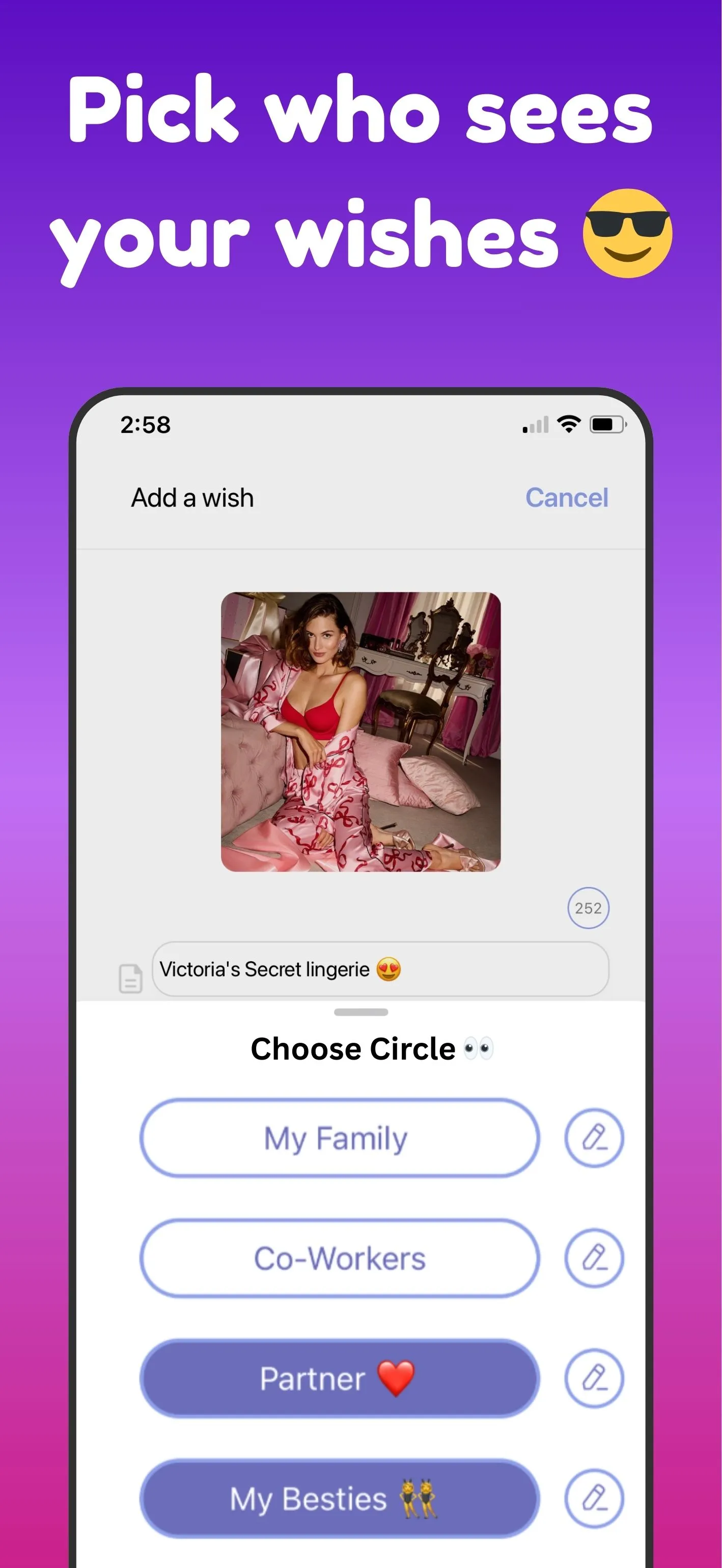 WishDeck Circles Feature